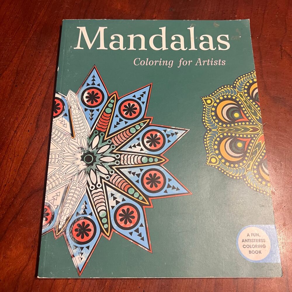 NWT Mandalas Coloring For Artists Paperback Fun Antistress Coloring Book